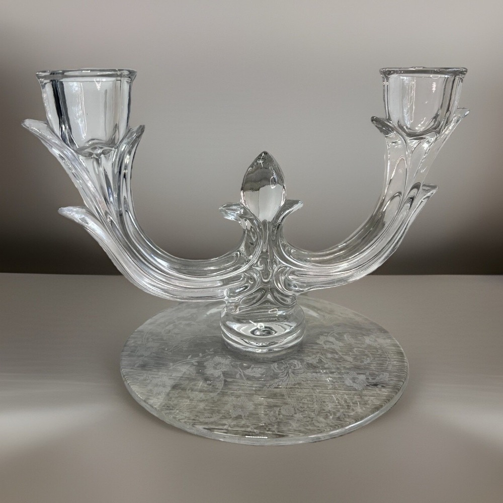 New‎ Martinsville Viking Glass Prelude Double Stick Branch Candle Holder